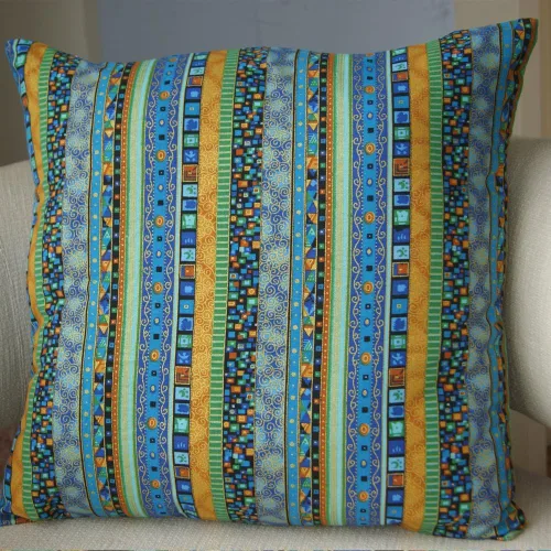 Miniatura 10 de TAOSON Funda de almohada de lino de mezcla de algodón antiguo con rayas verdes, estilo bohemio, funda de almohada con cierre de cremallera oculta