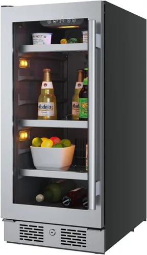 Miniatura 8 de Avallon ABR151BLSS Centro de bebidas de 15 pulgadas de ancho para 86 latas con iluminación LED
