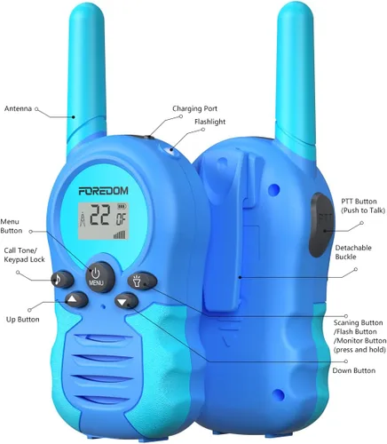 Miniatura 8 de FOREDOM Walkie Talkies recargables para niños Walkie Talkies de largo alcance para niños y niñas de 3 a 12 años de edad, juguetes de cumpleaños