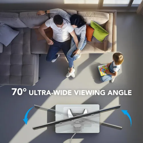 Miniatura 4 de AX WABER - Soporte de TV para piso con toma de corriente y estante, soporte universal para TV de 27 a 65 pulgadas hasta 88 libras, giro de 70