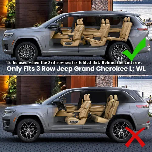 Miniatura 2 de Compatible con todo el nuevo 2026-2021 Jeep Grand Cherokee L (3 filas; WL) Cubierta de seguridad para carga trasera, pantalla de privacidad