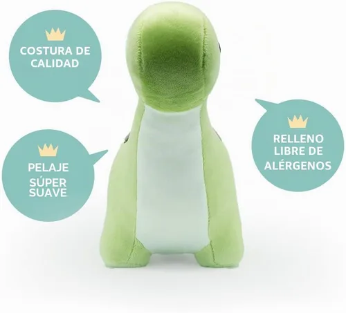 Miniatura 4 de Bellzi Brontosaurus - Lindo juguete de peluche de animal de peluche, adorable juguete de dinosaurio suave y regalos, regalo perfecto para niños