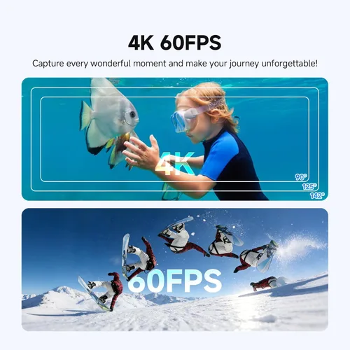 Miniatura 2 de SVBONY SVGo3 4K60FPS Combo de cámara de acción con montaje magnético de liberación rápida, cámara submarina impermeable incorporada, batería de 300