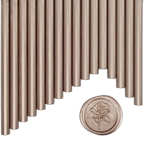 Miniatura 8 de 16 piezas de mini pistola de pegamento para sello de cera para sello de cera, oro ámbar, ideal para invitaciones de boda, tarjetas, sobres, paquetes