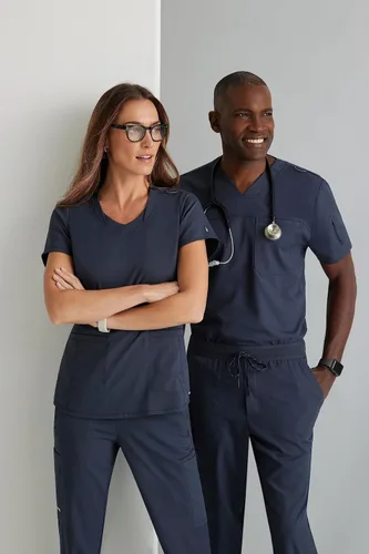 Miniatura 8 de BARCO Grey's Anatomy Spandex Stretch Direct - Camiseta médica con cuello en V para mujer
