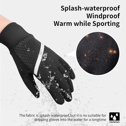 Miniatura 3 de Arcweg Guantes deportivos cálidos de invierno para niños, pantalla táctil, antideslizantes, para clima frío, para correr, montaña, nieve, esquí