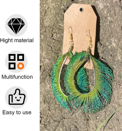 Miniatura 4 de 40 plumas naturales de pavo real de 10 a 15 pulgadas para manualidades, multicolor, manualidades, sombrero y jarrón, decoración de boda, arreglo