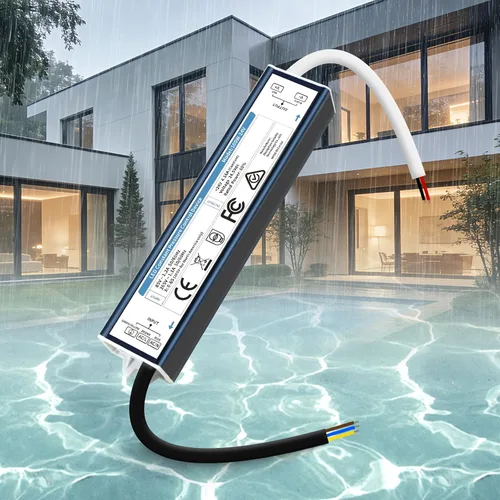 Miniatura 22 de Transformador LED de 12 V 60 W impermeable IP67, controlador LED ultra delgado de 110 V CA a 12 V CC 5 A 60 vatios convertidor de bajo voltaje LED