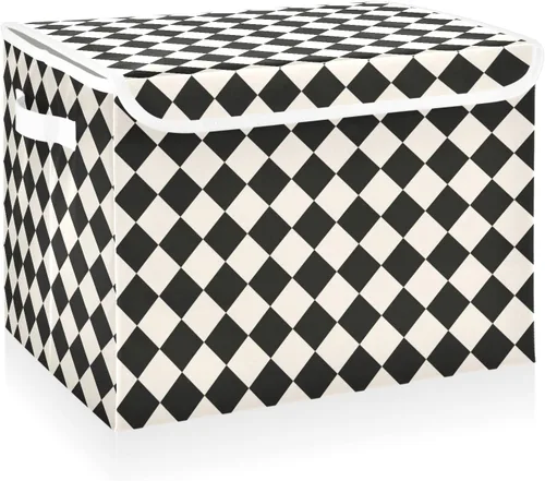 Miniatura 19 de CaTaKu Contenedores grandes de tela con tapas, cajas de almacenamiento de bastones de caramelo de Navidad con asas para organizar la ropa, cubos