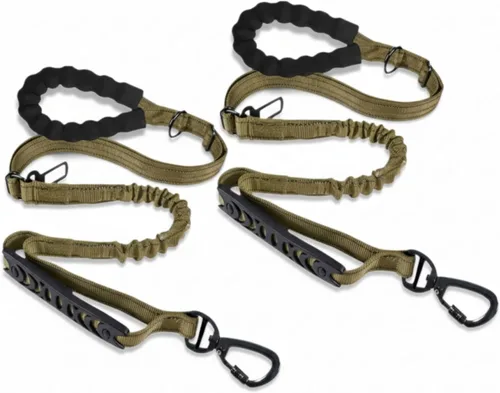 Miniatura 4 de Correa de perro para perros grandes que tiran, amortiguadora de golpes de 6 pies sin enredos acolchada Caminatas nocturnas, entrenamiento al aire