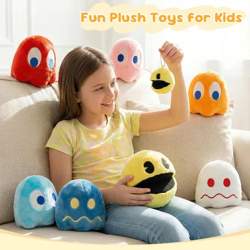 Miniatura 3 de Pacn Game Man - Juguetes de peluche de fantasma, ideal como regalo de fiesta o compañero, juguete de peluche fantasma, día del niño y fiestas