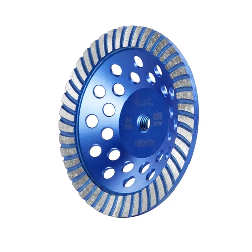 Miniatura 15 de SALI 2 piezas ruedas de esmerilado de concreto de 7 pulgadas, 20 segmentos de diamante Turbo, eje 5/8-11, rueda de esmerilado de diamante apta