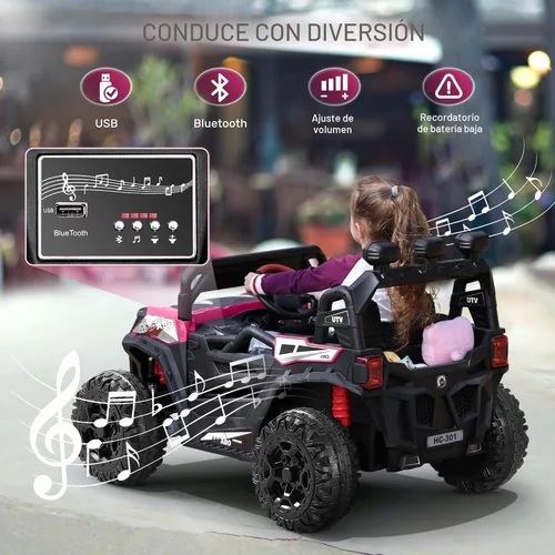 Miniatura 7 de ANPABO Juguetes de paseo de 24 V para niños grandes con control remoto, motores de 4 x 75 W, máximo 4.5 MPH, conmutable 4WD/2WD, 4 amortiguadores