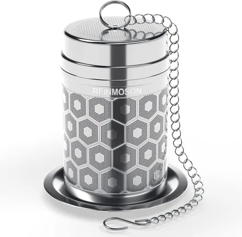 Miniatura 16 de Reinmoson Colador de Té Grande para Té Suelto y Especias para Cocina, Coladores de Malla Extra Fina, Colador de Té de Hojas Sueltas de Acero 1