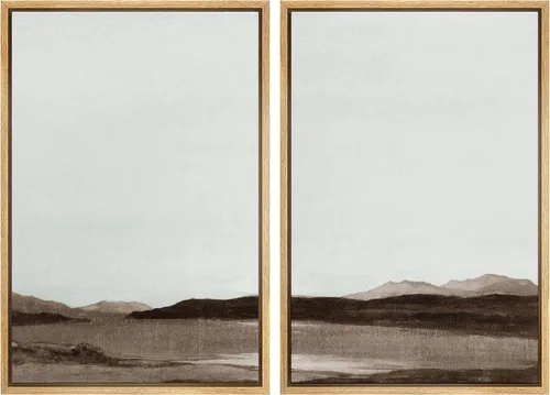 Miniatura 44 de SIGNWIN Lienzo enmarcado para pared, juego de arte sereno de paisaje de pantanos, ilustración rústica, arte moderno, minimalismo, decorativo