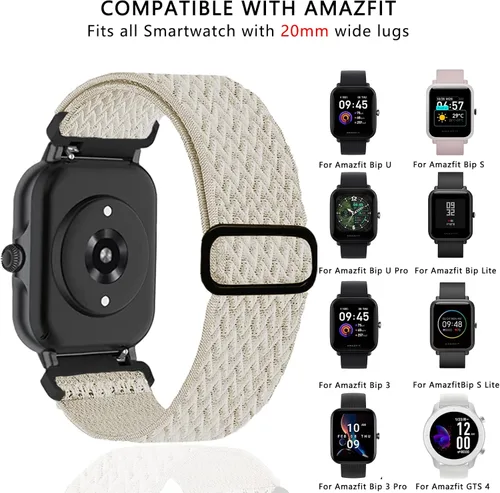 Miniatura 2 de Paquete de 4 correas elásticas para reloj compatibles con AMAZ FIT GTS/GTS2/GTS 3/GTS 2e/GTS 2 mini/GTS 4/GTR mini, correas de repuesto de nailon