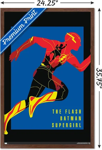 Miniatura 3 de Trends International DC Comics Movie The Flash - Póster de pared de héroes Versión enmarcada de caoba