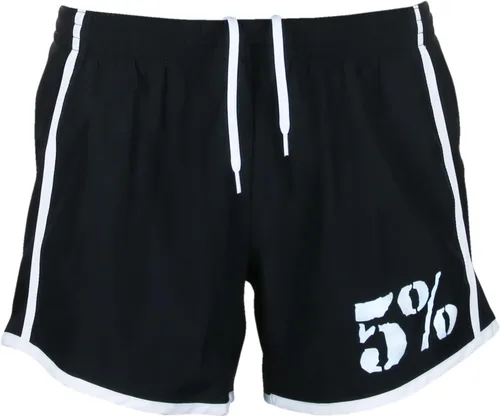 5% Nutrition Rich Piana - Pantalones cortos de gimnasio para correr y correr color rojo, azul y negro para mujer