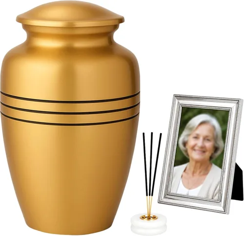 Miniatura 25 de Urnas para cenizas humanas adultas, mujeres y hombres de más de 200 pulgadas cúbicas, urna decorativa de entierro, urnas de cremación funeraria