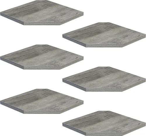 Miniatura 10 de Estante esquinero para montaje en pared, estantes de esquina flotantes, juego de 3 estantes de pared esquineros, estantes de almacenamiento de pared