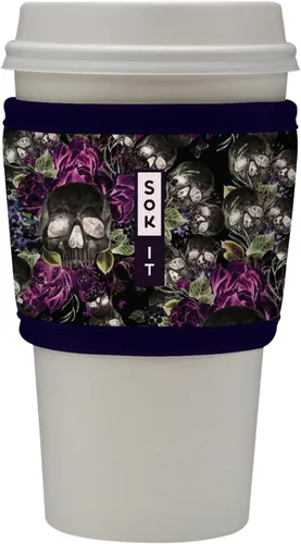 Miniatura 42 de Sok It HotSok Coffee & Tea - Funda de neopreno con aislamiento reutilizable (floral abstracto)
