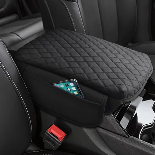 Miniatura 14 de Shademax Center Console Armrest Cover for Tesla Model Y Juniper 2025-2026 / Model 3 Highland 2024-2026 Non-Slip Waterproof Armrest Box Lid Pad