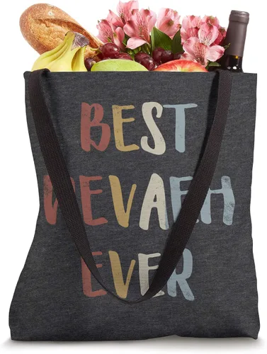 Miniatura 4 de Best Nevaeh Ever Retro Vintage Name Gift Dark Heather Gray Tote Bag