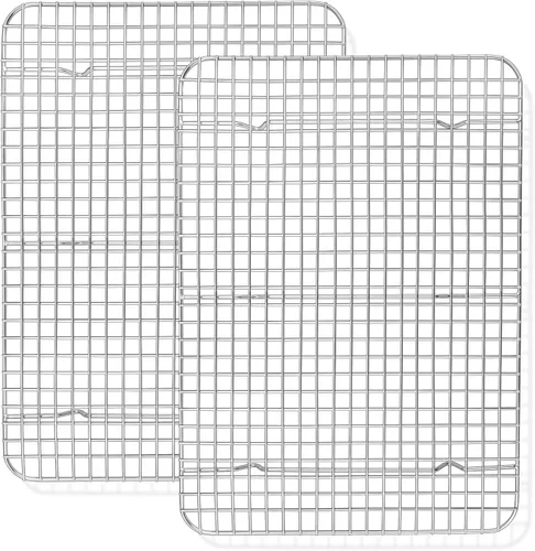 Miniatura 10 de TeamFar Rejilla de Enfriamiento, Paquete de 2 Rejillas de Acero Inoxidable para Hornear para Cocinar, Asar, Asar a la Parrilla, Secar, 11.75'' x 9