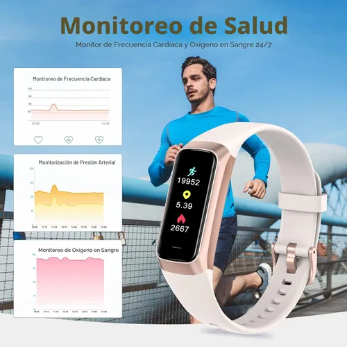 Miniatura 6 de Zeacool Rastreador de actividad física con frecuencia cardíaca 24/7, monitor de sueño de presión arterial de oxígeno en sangre, rastreador