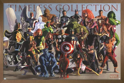 Miniatura 15 de Marvel Comics Group - Póster de pared, 22.4 pulgadas de largo x 14.7 W, versión enmarcada de madera de granero