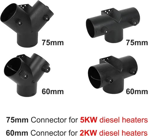 Miniatura 6 de Conector de Conducto de Calentador Diésel, Calentador de Estacionamiento, Manguera de Tubería, Conector de Ventilación con Válvula de Aleta