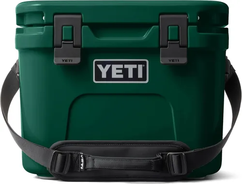 YETI Roadie 15 - Enfriador duro con correa de hombro DoubleDuty verde bosque negro