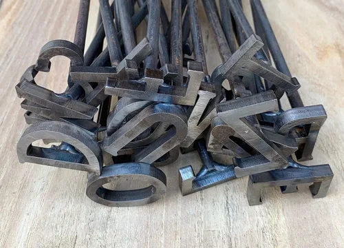 Miniatura 3 de Juego de hierro de marca de alfabeto de 1", marca de letras, marca de madera