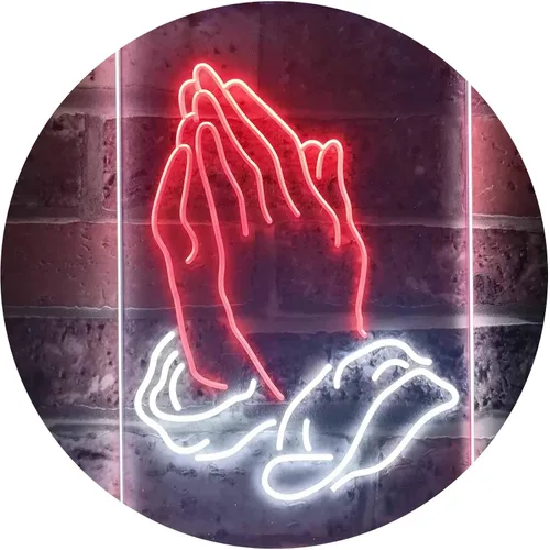 Miniatura 20 de ADVPRO Praying Hands Home Display Dual Color LED Neon Sign Blue & Red 8.5" x 12" st6s23-i3264-br