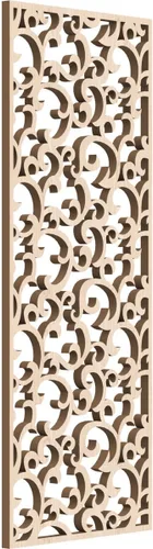 Miniatura 90 de Wheatland Paneles de pared decorativos de madera con calado, 9 3/8 pulgadas de ancho x 24 3/8 pulgadas de alto x 1/4 de alto, nogal