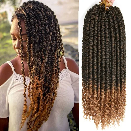 Miniatura 10 de ROSESSEA Cabello de ganchillo negro de 12 pulgadas para mujeres negras, 8 paquetes de trenzas de ganchillo, trenzas de ganchillo rizado con resorte