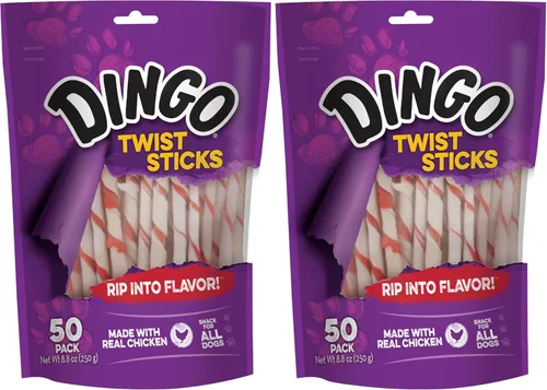 Miniatura 7 de Dingo giro premio, Rawhide Chews, Paquete de 10