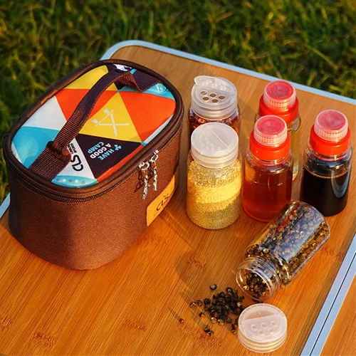 Miniatura 5 de Joyeee Kit de especias vacías para campamento, plástico seguro, PET, 3 botellas de especias líquidas de 2.7 onzas y 3 tarros de especias de 3.3