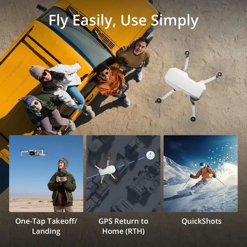 Miniatura 3 de Specta Mini dron con cámara 4K para adultos, transmisión FPV de 32800 pies, fácil de volar, cardán de 3 Aixs, vuelo de 31 minutos, 4K/30 fps, dron