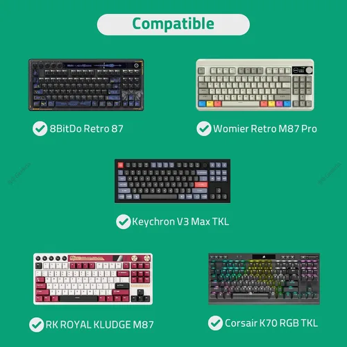 Miniatura 3 de GEEKRIA TKL - Funda rígida para teclado, compatible con 8BitDo Retro 87, RK Royal KLUDGE M87, Keychron V3 Max TKL, bolsa de transporte de viaje