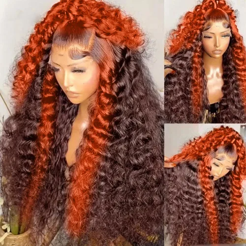 Miniatura 15 de BAIICS Pelucas de cabello humano rubio miel con encaje frontal transparente HD de 13 x 6 pulgadas, peluca frontal de encaje transparente HD 12A