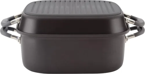Anolon Advanced - Sartén antiadherente anodizada dura, plancha y tostadora, 11 pulgadas, color gris