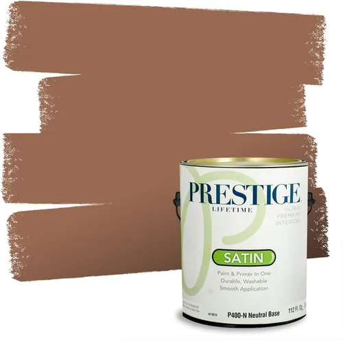 Miniatura 167 de PRESTIGE Pintura exterior e imprimación en uno, bronceado Aberdeen, plano, 1 galón