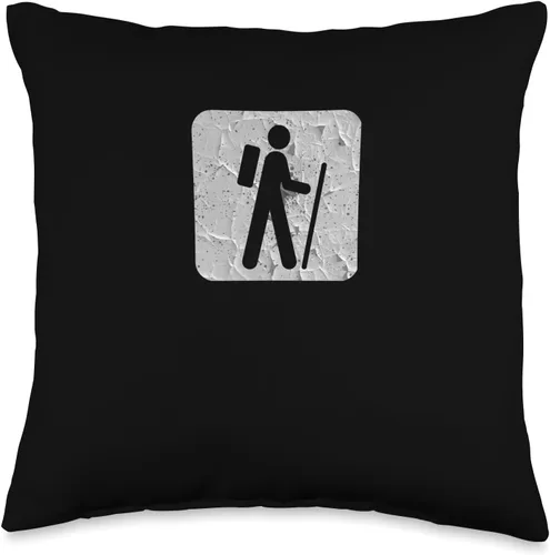 Camping Gear and Hikers First Aid Kits Tees Camiseta de letrero para excursionistas y campistas, almohada de mochilero, 16 x 16, multicolor