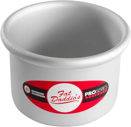 Miniatura 14 de Fat Daddio's PRD-1BOX Moldes Redondos para Pastel Mini Tier de Aluminio Anodizado para Una Caja de Mezcla, Juego de 3, Plateado