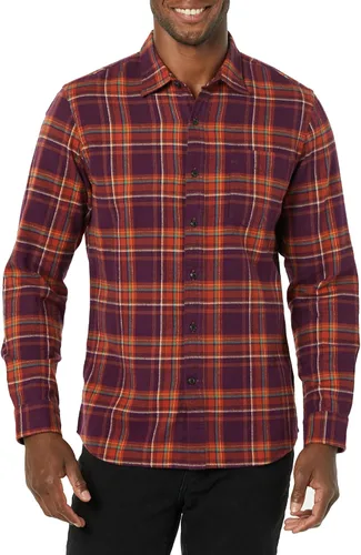 Miniatura 9 de Amazon Essentials Camisas de franela de manga larga para hombre, corte ajustado, a cuadros con botones