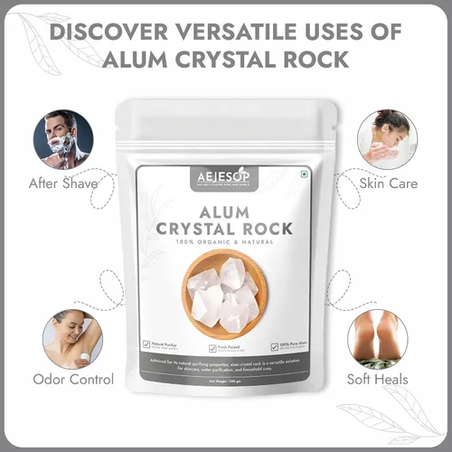 Miniatura 4 de AEJESOP Roca de cristal de alumbre, piedra natural de alumbre, 7 onzas (7.05 oz)