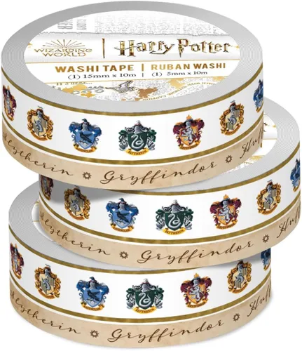 Miniatura 4 de Paper House Productions Harry Potter - Juego de 2 rollos de cinta washi decorativa para álbumes de recortes y manualidades - Casas de acuarela