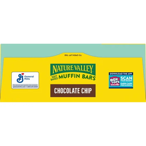 Miniatura 7 de Nature Valley Barras de magdalenas horneadas suaves, chispas de chocolate, barras de aperitivos, 10 barras, 12.4 onzas