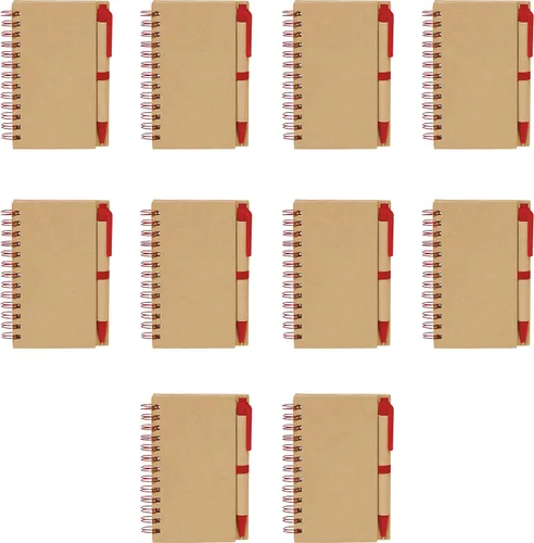 Miniatura 9 de DISCOUNT PROMOS Juego de 1 mini cuadernos en espiral personalizados con bolígrafos de tinta negra, paquete personalizado a granel, perfecto
